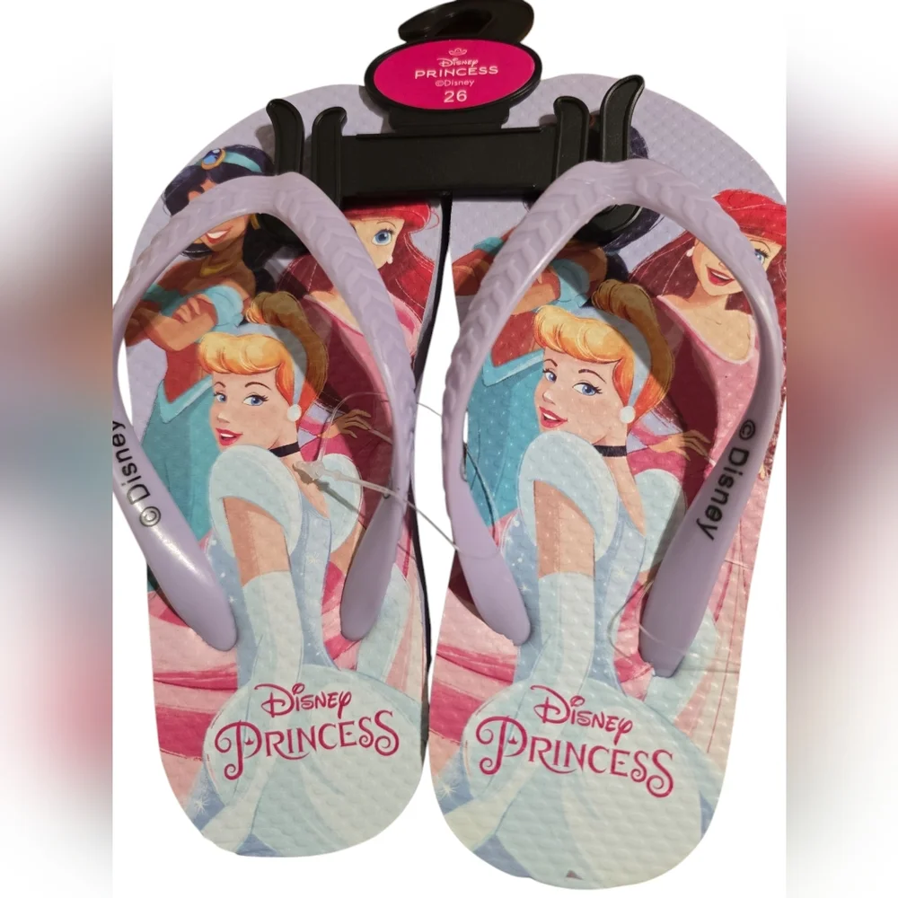 New Toddler Girls Disney Flip Flops Size 7
